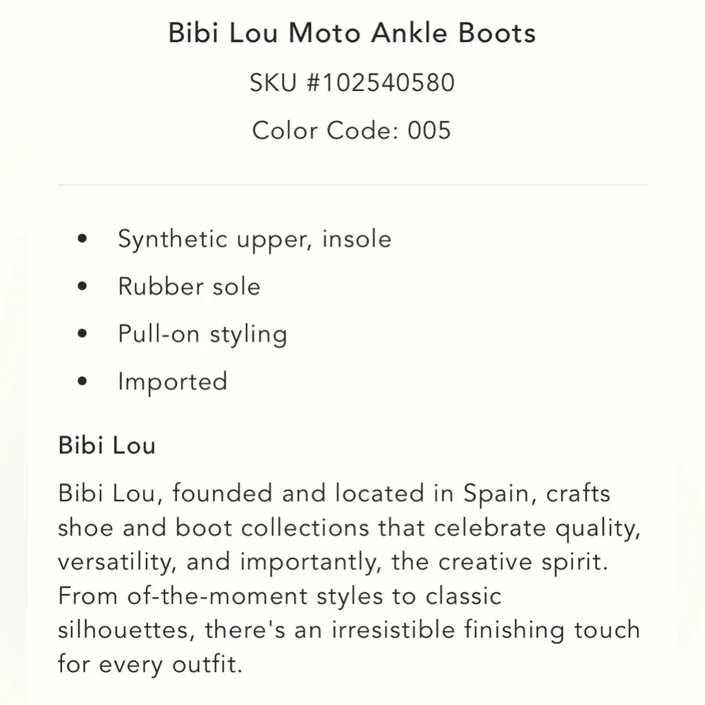Anthropologie Bibi Lou Moto Ankle Boots - Picture 4 of 4